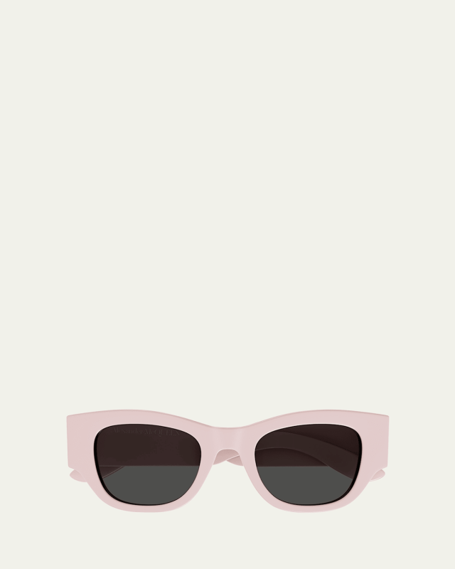 Logo Acetate Square Sunglasses